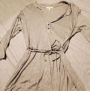 Gray shirt dress